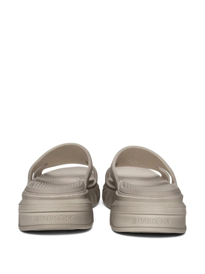 Shop Givenchy Used Effect Marshmallow Slide Sandal Cream White