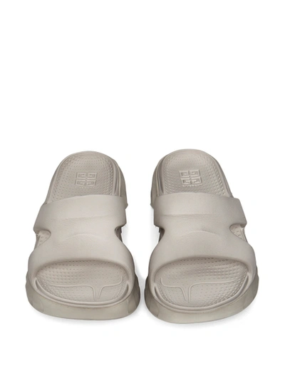 Shop Givenchy Used Effect Marshmallow Slide Sandal Cream White