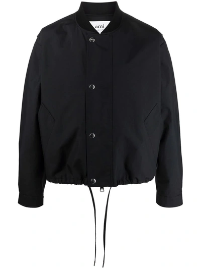 Shop Ami Alexandre Mattiussi Ami De Coeur Bomber Jacket In Black