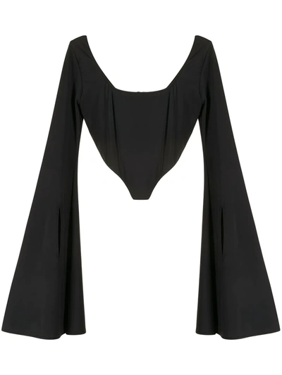 Shop Natasha Zinko Jersey Corset Top In Black