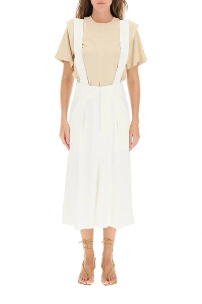 Shop Isabel Marant Laraya Skirt With Braces In White (white)