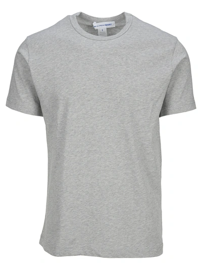 Shop Comme Des Garçons Shirt Rear Micro-logo T-shirt In Grey Mel