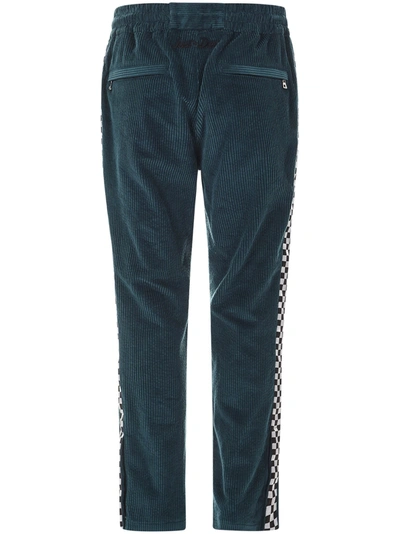 Just Don Checked-stripe Corduroy Trousers In Green