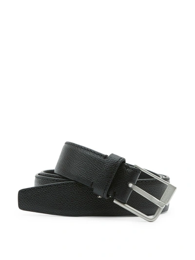 Shop Maison Margiela Pebbled Leather Belt