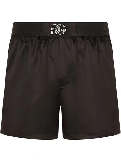 Shop Dolce & Gabbana Logo-print Briefs In Black