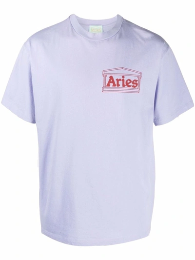 Shop Aries Blue Kebab-print T-shirt In Grey
