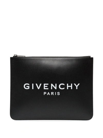 Shop Givenchy Black Calf Leather Clutch