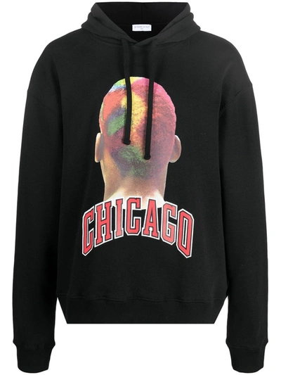 Shop Ih Nom Uh Nit Chicago Graphic Print Sweatshirt In Black