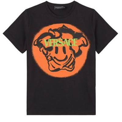 Shop Versace Black Smiling Medusa T-shirt