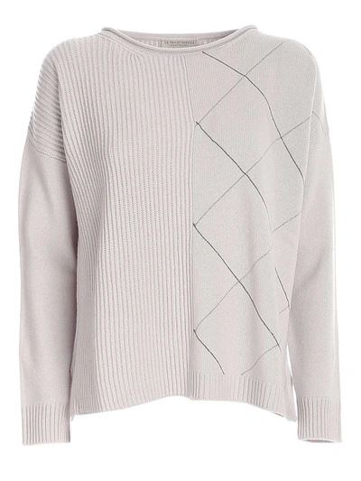 Shop Le Tricot Perugia Micro Beads Sweater In Grey