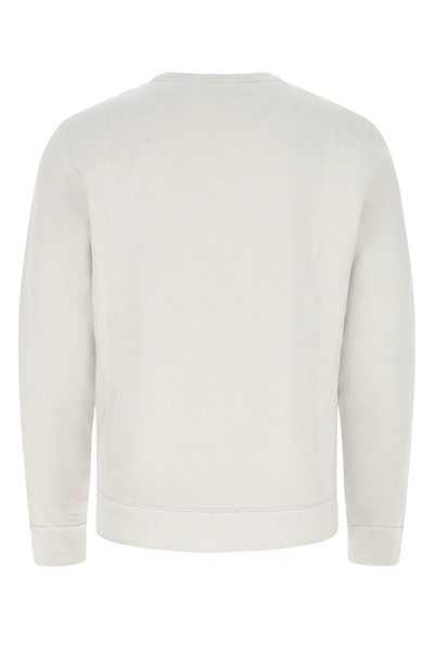 Shop Saint Laurent Chalk Cotton Sweatshirt  White  Uomo L