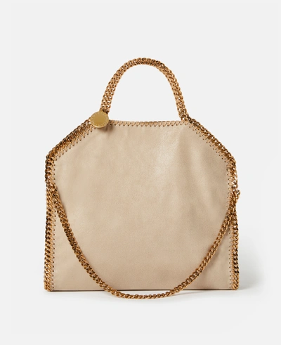 Shop Stella Mccartney Falabella Fold-over Tote Bag In Butter Cream