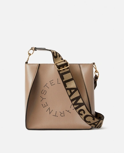 Shop Stella Mccartney Logo Shoulder Bag In Moss