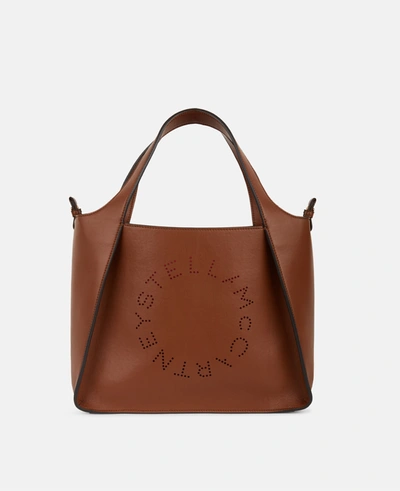 Shop Stella Mccartney Stella Logo Crossbody Bag In Cinnamon