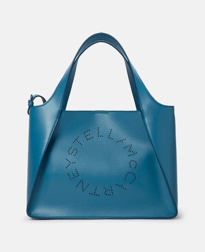 Shop Stella Mccartney - Stella Logo Crossbody Bag In Teal
