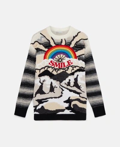 Shop Stella Mccartney Kind Intarsia Sweater In Multicolor