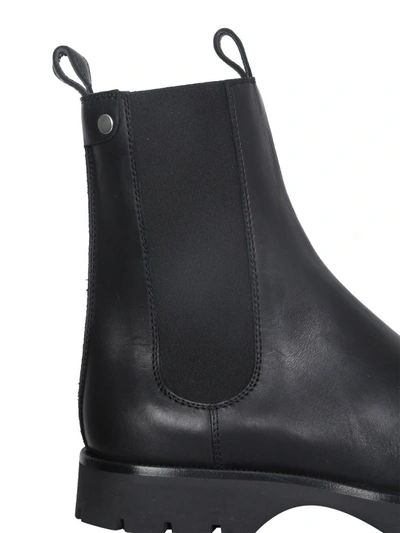 Shop Jil Sander Leather Boots In Black