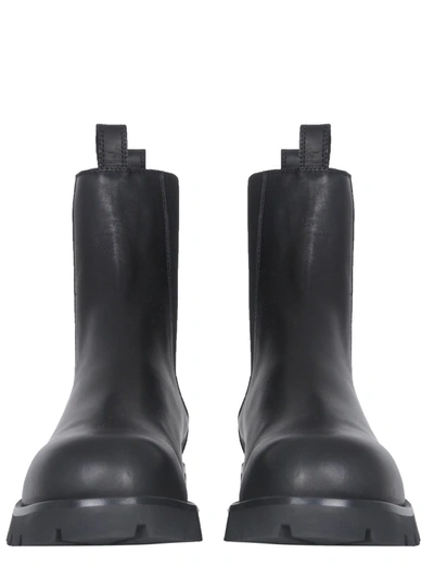 Shop Jil Sander Leather Boots In Black