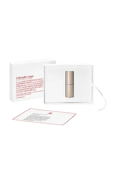 La Bouche Rouge Refillable Leather Case In Beige