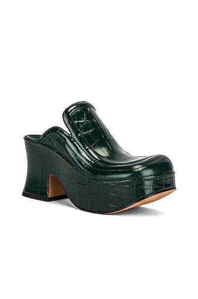 Shop Bottega Veneta Wedge Clogs In Billiard