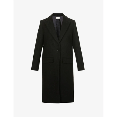 Shop Zadig & Voltaire Zadig&voltaire Women's Noir Monarque Wool-blend Coat