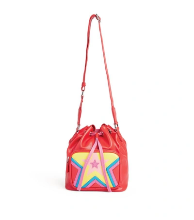 Shop Stella Mccartney Kids Stars Bucket Bag In Red