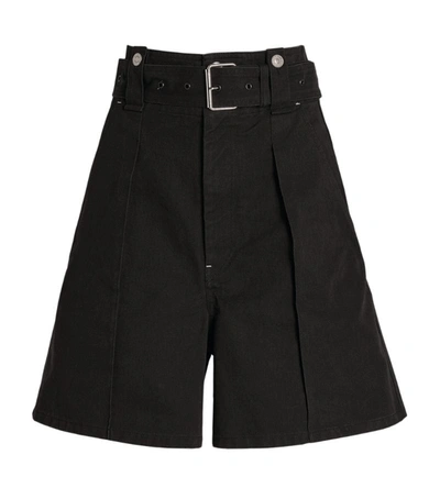 Shop Isabel Marant Delilaz Paperbag Shorts In Black