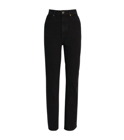 Shop Khaite Straight-leg Danielle Jeans In Black