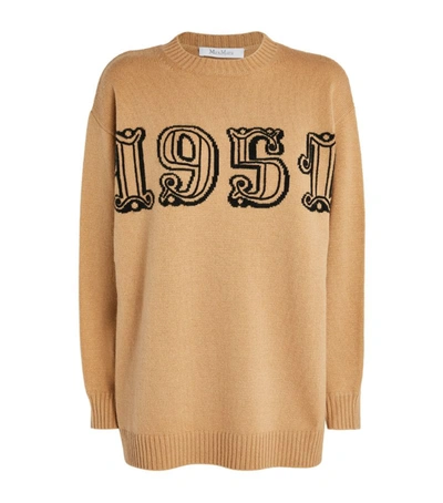 Shop Max Mara Wool-cashmere 1951 Sweater In Beige