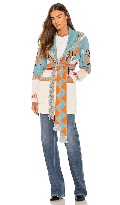 Shop Hayley Menzies Sunrise Rodeo Cardigan In Baby Blue
