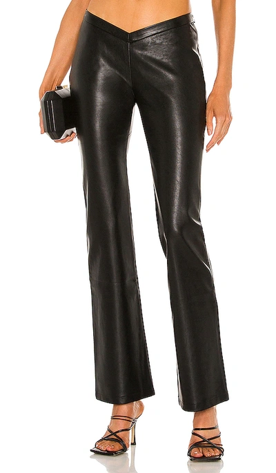 Shop Miaou Elvis Vegan Leather Pant In Black