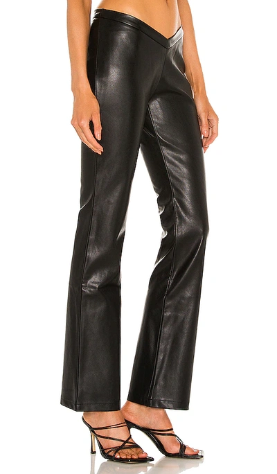 Shop Miaou Elvis Vegan Leather Pant In Black