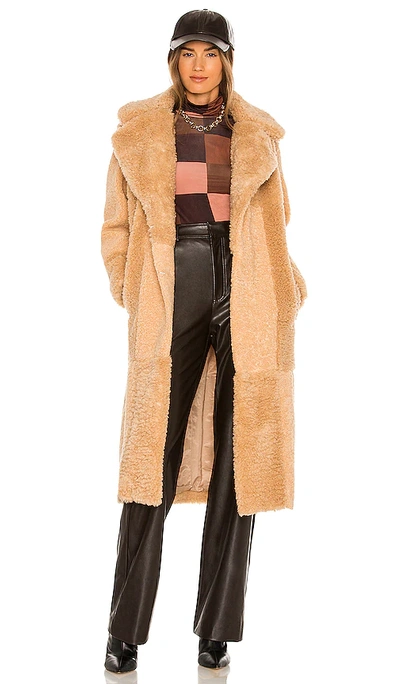 Shop A.l.c Stanford Faux Fur Coat In Sweetseed