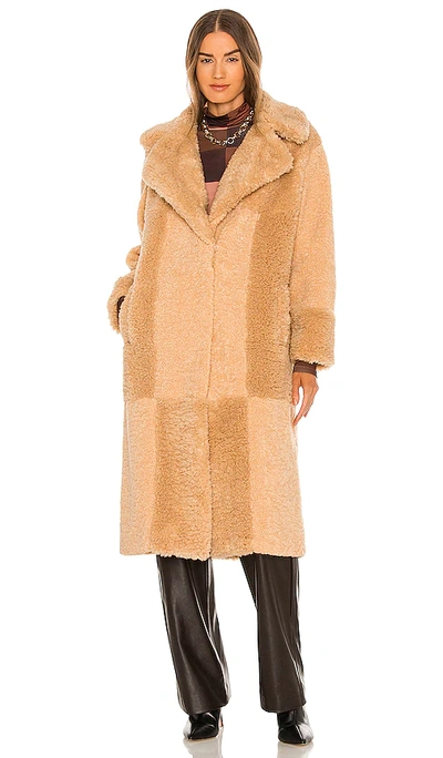 Shop A.l.c Stanford Faux Fur Coat In Sweetseed