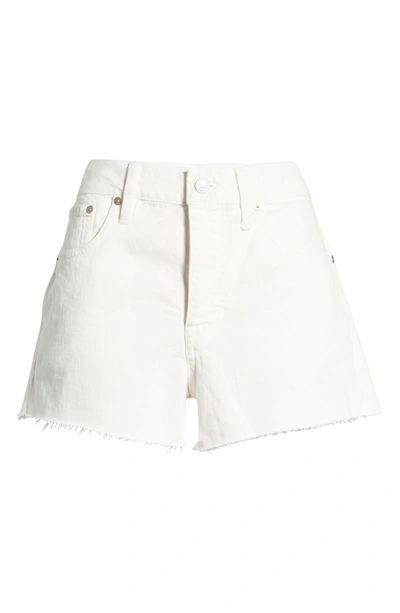 Shop Madewell Relaxed Denim Shorts In Tile White