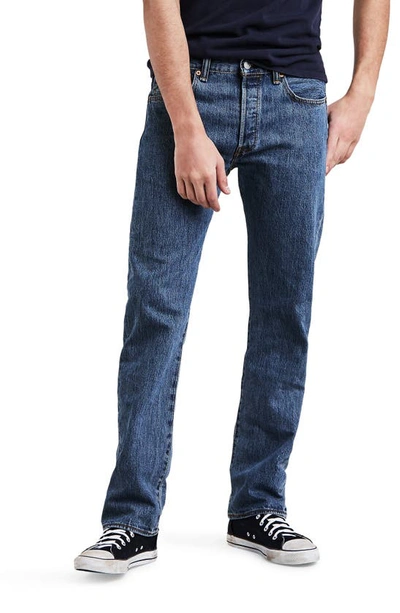 Shop Levi's 501® Original Straight Leg Jeans In Medium Stonewash