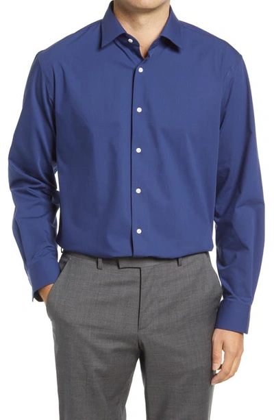 Shop Nordstrom Tech-smart Traditional Fit Dress Shirt In Navy