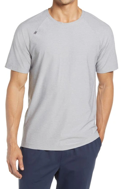 Shop Rhone Reign Performance T-shirt In Light Gray Marle Print