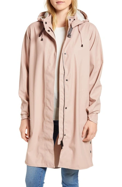 Shop Ilse Jacobsen Hooded Raincoat In Adobe Rose