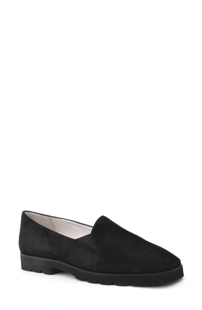 Shop Amalfi By Rangoni Giostra Loafer In Black Cashmere Suede