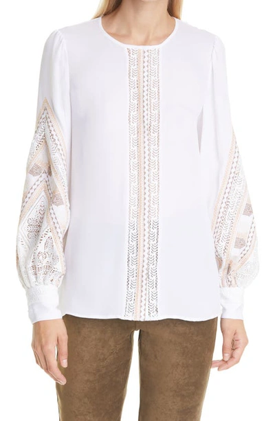 Shop Kobi Halperin Vivianne Silk Blouse In White