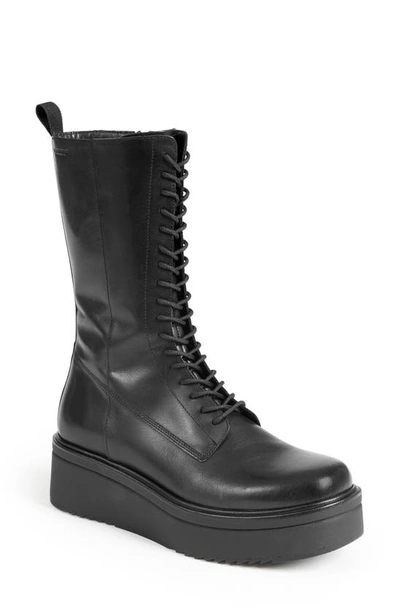 Shop Vagabond Shoemakers Tara Lace-up Boot In Black