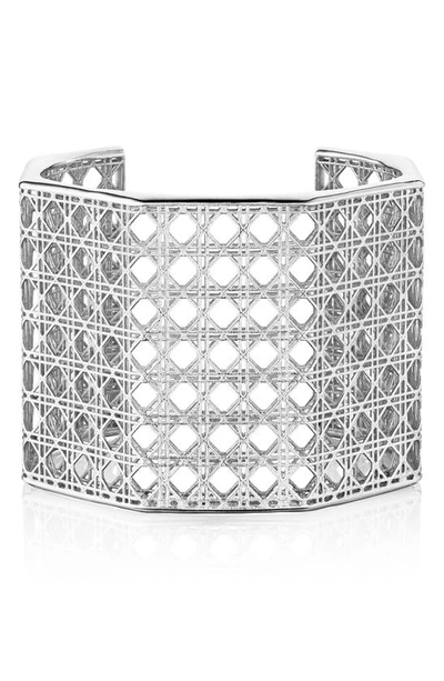Shop Manluu Cane Cuff Bracelet In Sterling Silver