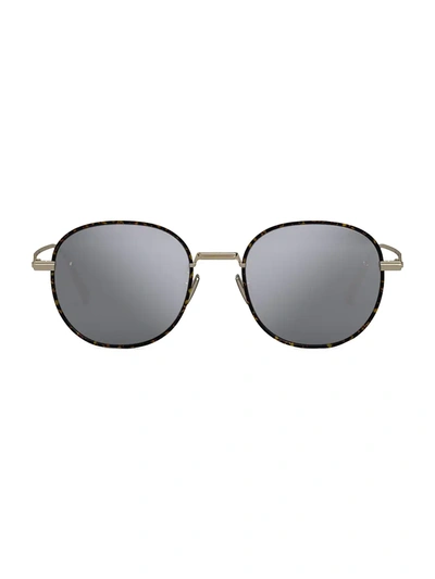 Shop Dior Men's Blacksuit S2u 52mm Geometric Sunglasses In Shiny Light Nickel