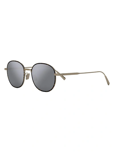 Shop Dior Men's Blacksuit S2u 52mm Geometric Sunglasses In Shiny Light Nickel