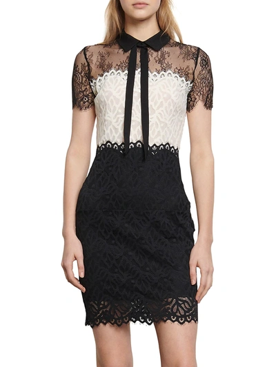 Shop Sandro Women's Rozen Lace Sheath Minidress In Ecru