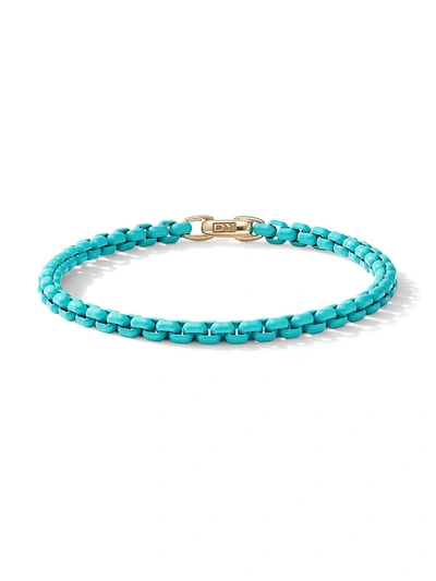 Shop David Yurman Women's Dy Bel Aire Bracelet With 14k Yellow Gold In Turquoise
