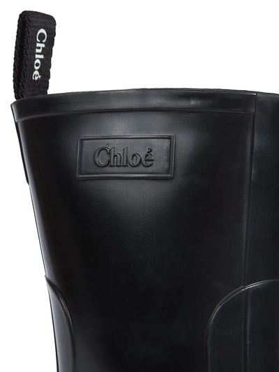 Shop Chloé Women's Betty Pvc Rain Boots In Dark Greige