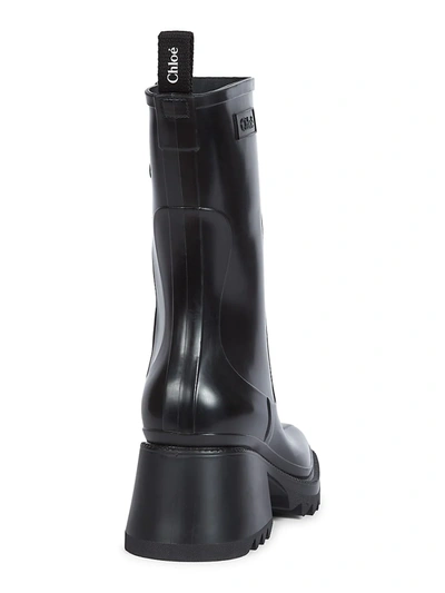 Shop Chloé Women's Betty Pvc Rain Boots In Dark Greige