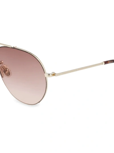 Shop Victoria Beckham Women's V Star 61mm Aviator Sunglasses In Honey